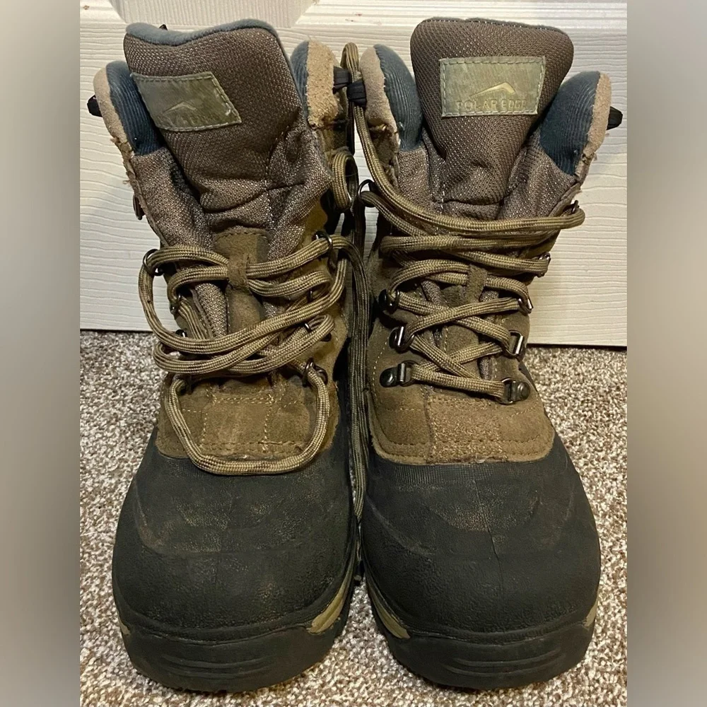 Polar Edge Mens Thermolite Waterproof Boots Size 8